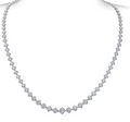 A Link 18kt White Gold Diamond Tennis Necklace