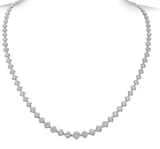 A Link 18kt White Gold Diamond Tennis Necklace