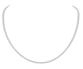 A Link 18kt White Gold Diamond Tennis Necklace