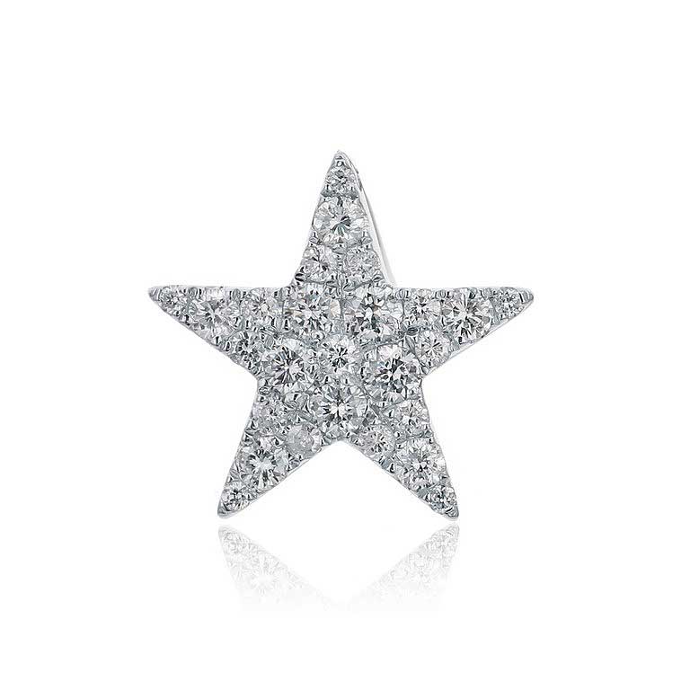Louis Anthony Jewelers 18kt White Gold Diamond Star Pendant