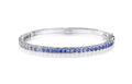 Penny Preville "Watercolor" Blue Sapphire Ombre Women's Bangle Bracelet in 18kt White Gold