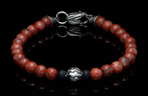 William Henry "Brookings" Red Jasper Beaded Large Bracelet