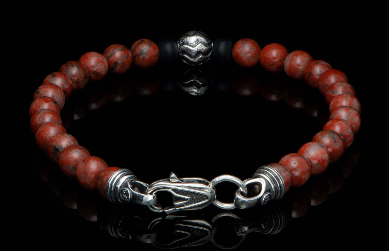 "Brookings" Red Jasper Beaded Large Bracelet