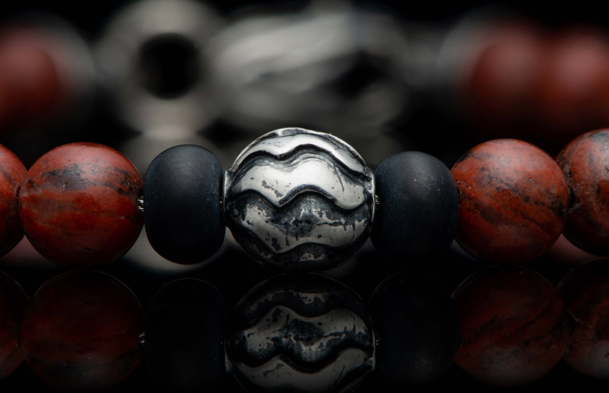 "Brookings" Red Jasper Beaded Large Bracelet