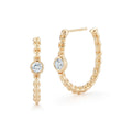 Barbela Design Diamond Dani 14kt Yellow Gold Hoop Earrings