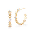 Barbela Design Diamond Greta Hoops 14kt Yellow Gold Earrings