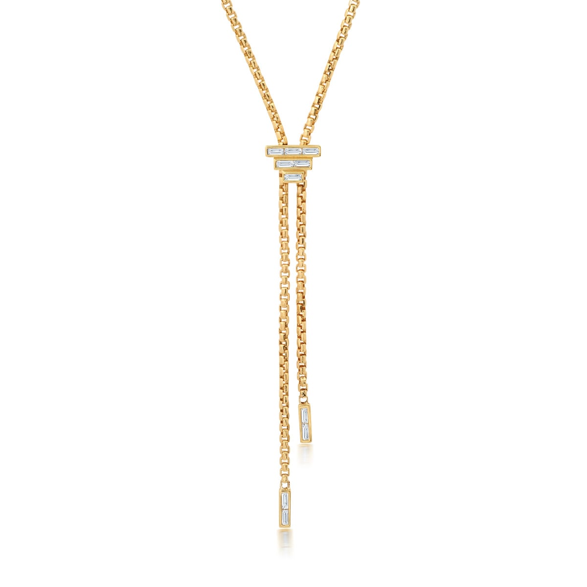 Graziela Gems Diamond Baguette Bolo Necklace