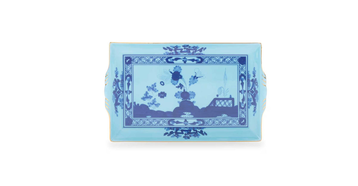 "Oriente Italiano" Iris Porcelain Rectangular Tray