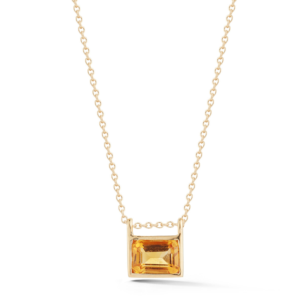 Barbela Design Isa Decade14kt Yellow Gold Citrine Necklace
