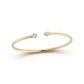 Beny Sofer Round and Pear Diamond Flex Bangle In 14kt Yellow Gold