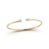 Beny Sofer Round and Pear Diamond Flex Bangle In 14kt Yellow Gold