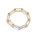 Walters Faith “Saxon” 18k Yellow Gold Bracelet With Double Diamond Links
