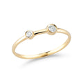 Barbela Design Diamond Duo 14kt Yellow Gold Ring