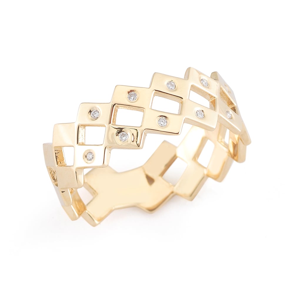 Barbela Design Diamond Tessa 14kt Yellow Gold Ring