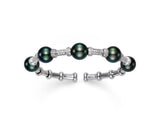 Mastoloni "Sorrento" Pavé Bamboo Cuff Bracelet