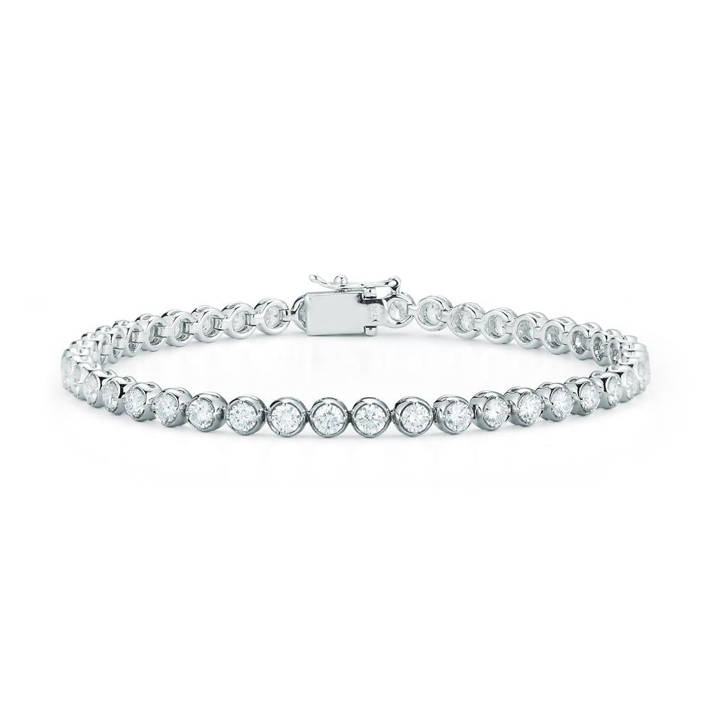Beny Sofer Diamond Bezel Tennis Bracelet In 14kt White Gold