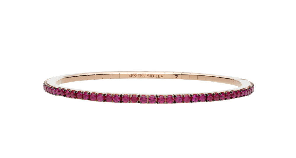 Roberto Demeglio "Extensible" Ruby 18kt Rose Gold Stretch Bracelet