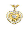 Buddha Mama Diamond Heart Pendant in 20kt Yellow Gold