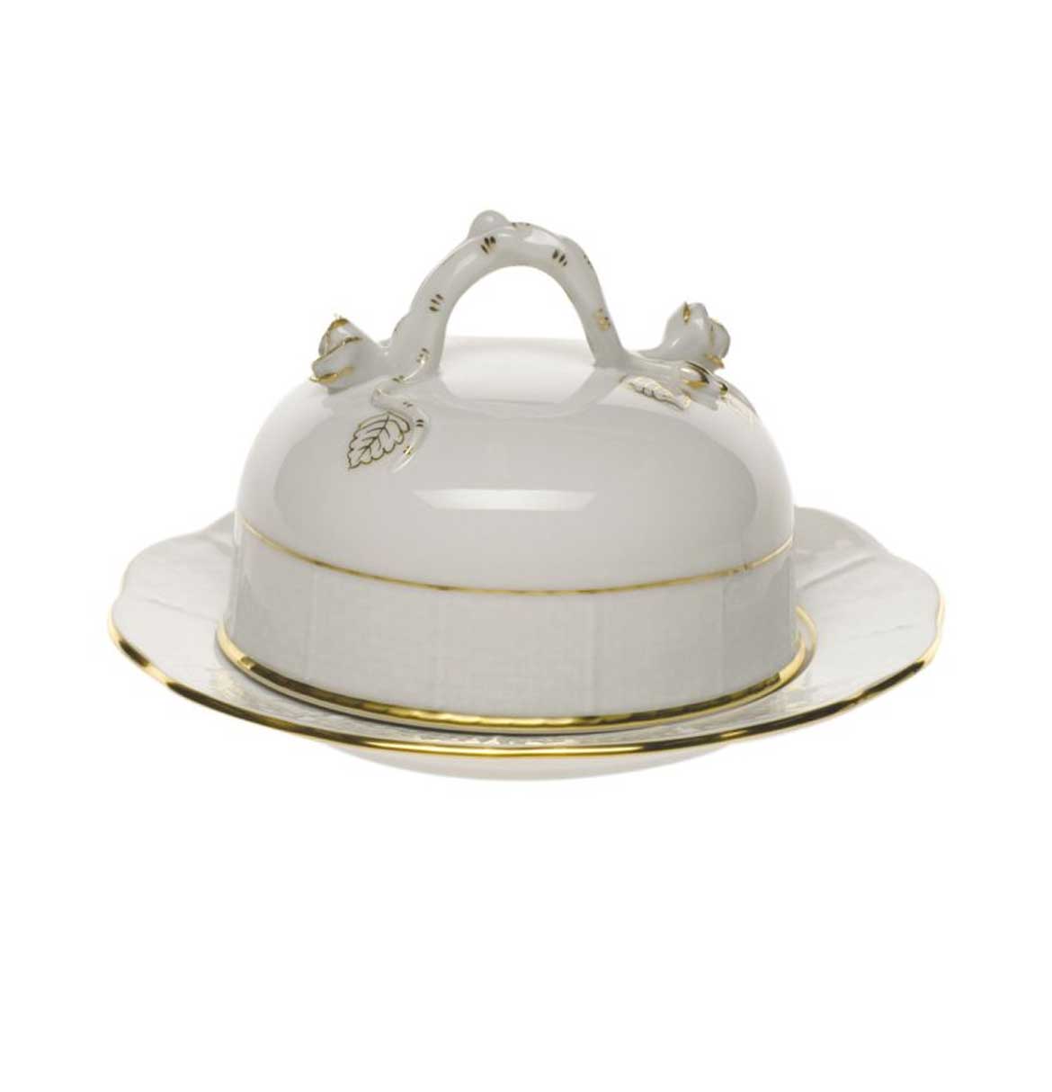 Covered Butter Dish - Gold