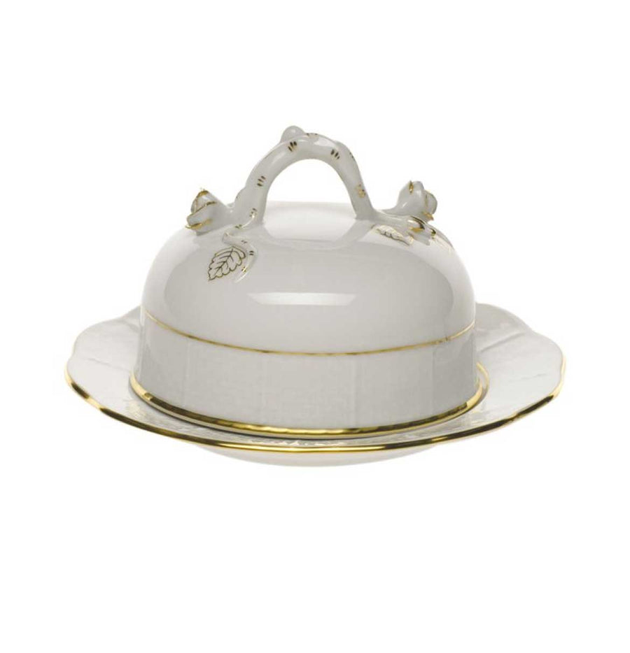 Covered Butter Dish - Gold