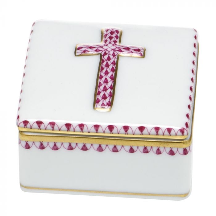 Herend Prayer Box - Raspberry