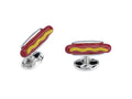 Deakin & Francis Sterling Silver Hot dog Cufflinks