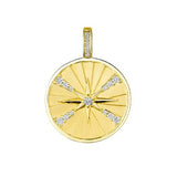 Penny Preville "Starburst" Medallion in 18kt Yellow Gold