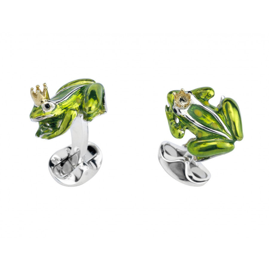 Deakin & Francis Frog with Crown Cufflinks