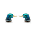 Deakin & Francis Silver Enamel Duck Cufflinks