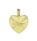 Penny Preville Petite Starburst Heart Medallion in 18kt Gold