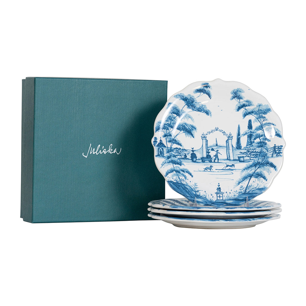 Party Plate Set of 4 - Delft Blue