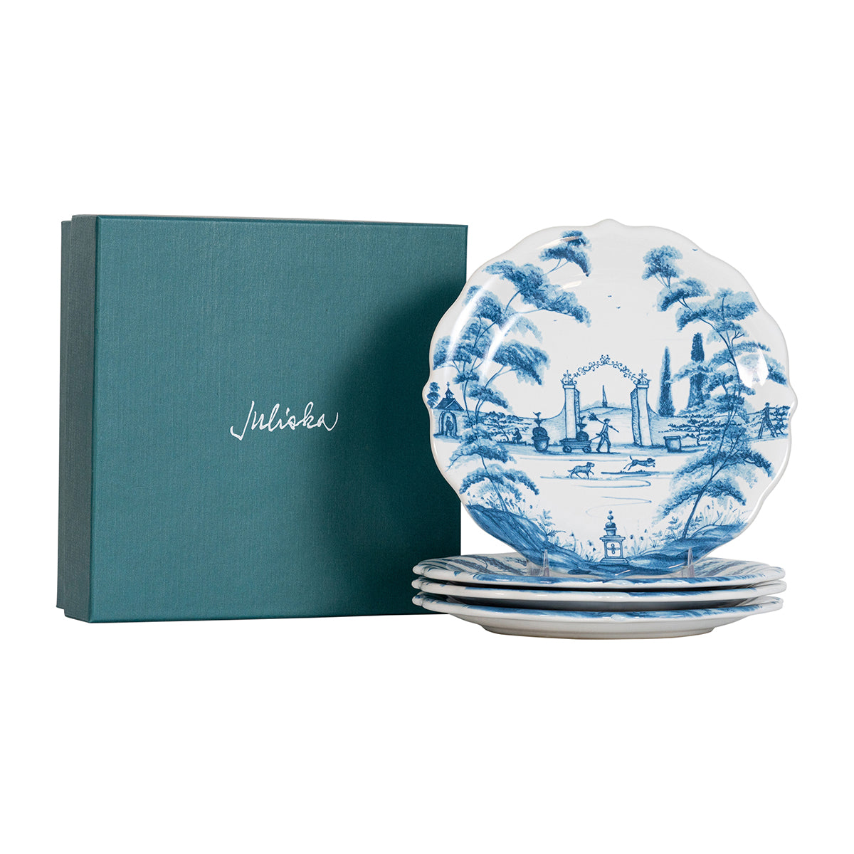 Party Plate Set of 4 - Delft Blue