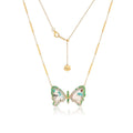 Graziela Gems Chalcedony and Diamond Butterfly Necklace