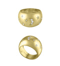 Eden Presley "Celeste" 14kt yellow gold large diamond dome ring.