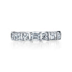 Alternating Diamond Halfway Platinum Band