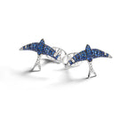 David Gotlib Blue Bird Diamond Cufflinks in 18kt White Gold