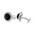 David Gotlib "Black Moon" Diamond Cufflinks in 18kt White Gold