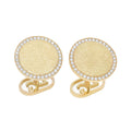 David Gotlib "Illumination" Round Diamond Cufflinks in 18kt Yellow Gold