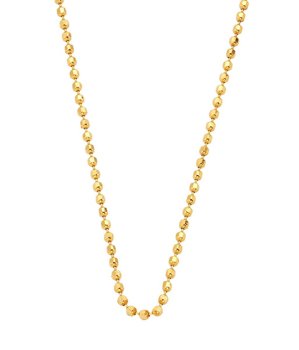 Buddha Mama 18" Disco Chain Necklace in 22kt Yellow Gold