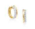 Louis Anthony Jewelers Sirena Huggie Hoop Earrings with Diamonds in 18kt Gold