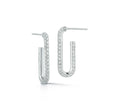 Walters Faith “Saxon” 18kt White Gold Diamond Chain Link Drop Earrings