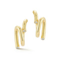 Walters Faith Thoby 18kt Yellow Gold Diamond Duet Spiral Earrings