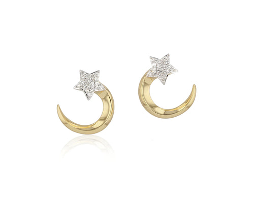 Phillips House "Affair" Infinity 14kt Yellow Shooting Star Earrings