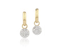 Phillips House "Affair" Infinity 14kt Yellow Knife Edge Diamond Huggie Earrings