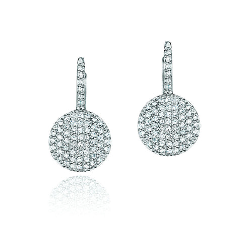 "Affair" Petite Infinity Leverback Diamond Earrings