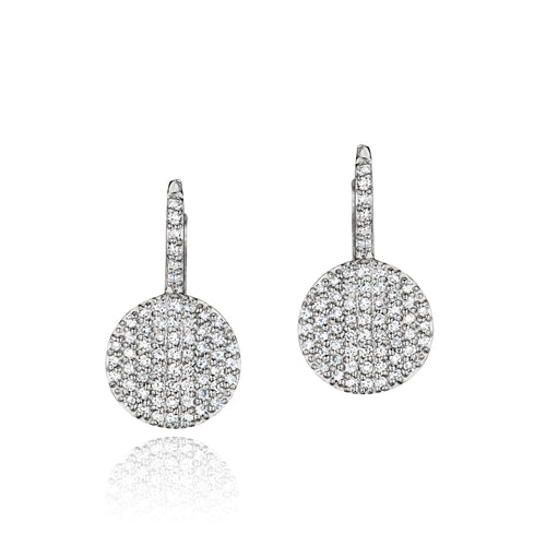 Phillips House "Affair" Petite Infinity Leverback 14kt White Gold Diamond Earrings