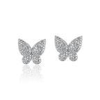 Phillips House "Symphony" 14kt Yellow Gold Diamond Butterfly Stud Earrings