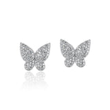 Phillips House "Symphony" 14kt Yellow Gold Diamond Butterfly Stud Earrings