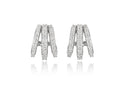 Penny Preville 18kt White Gold Diamond Three Hoop Earrings