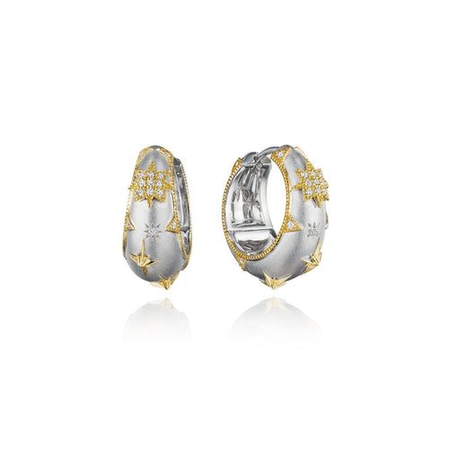Penny Preville "Celestial Dreams" 18kt Gold Diamond Huggie Earrings
